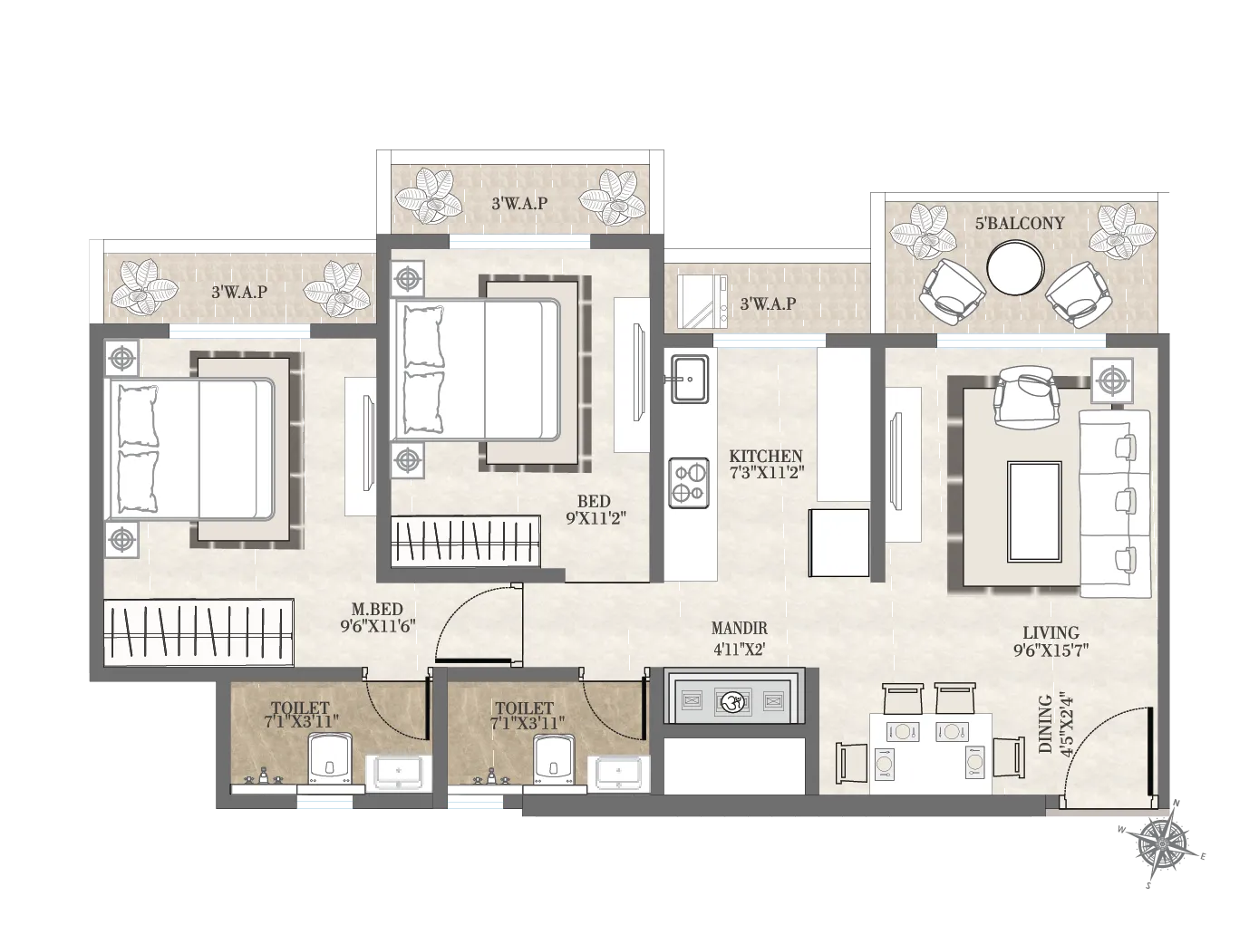 2, 3 & 4 BHK Flats for Sale in Virar West, flats for sale in Virar West