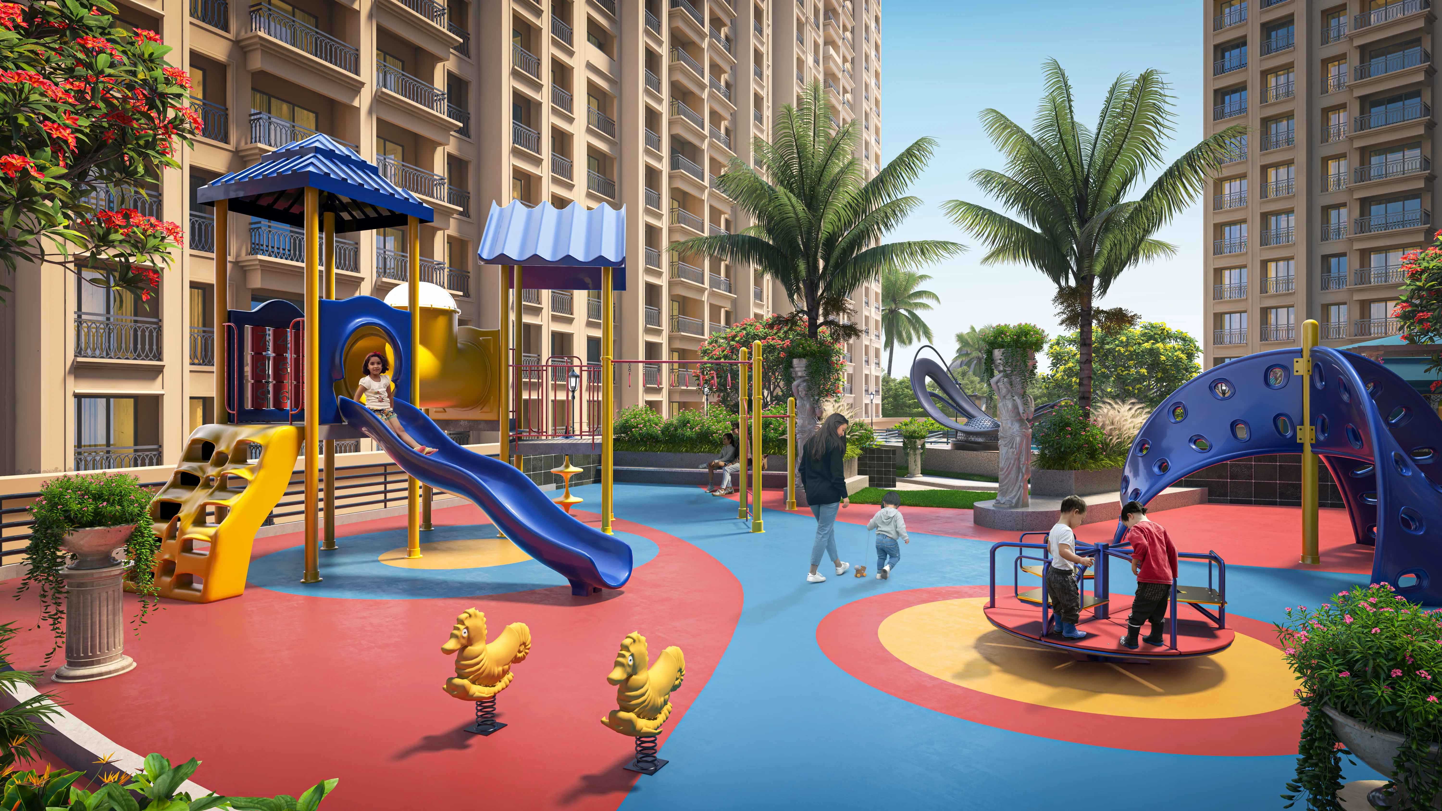 Kids play area in residential complex in Virar West, Kids play area in apartments in Virar West