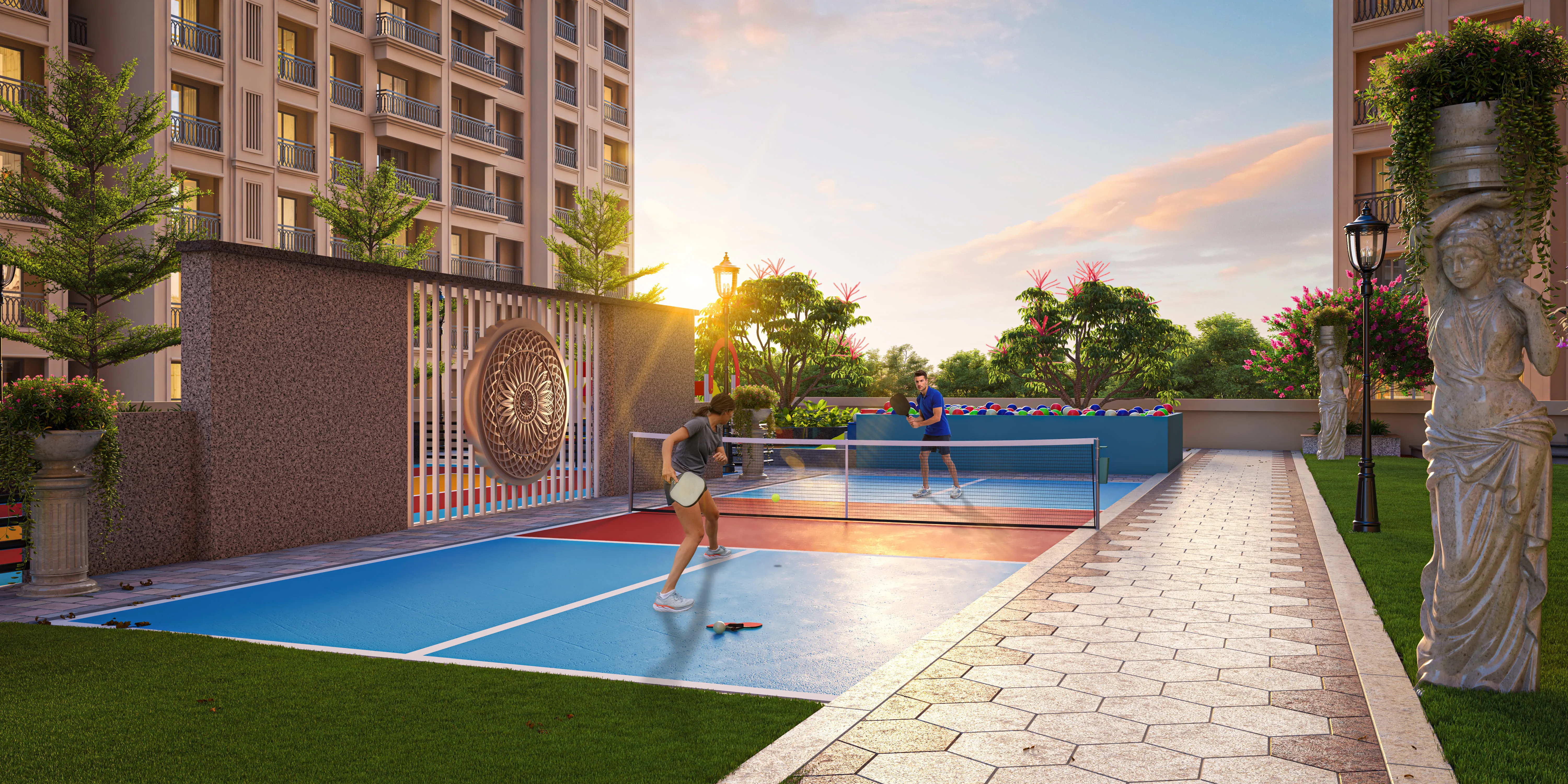 pickleball in residential complex in Virar West, pickleball in apartments in Virar West